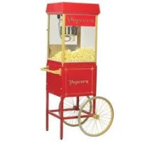 Popcornmachine met kar